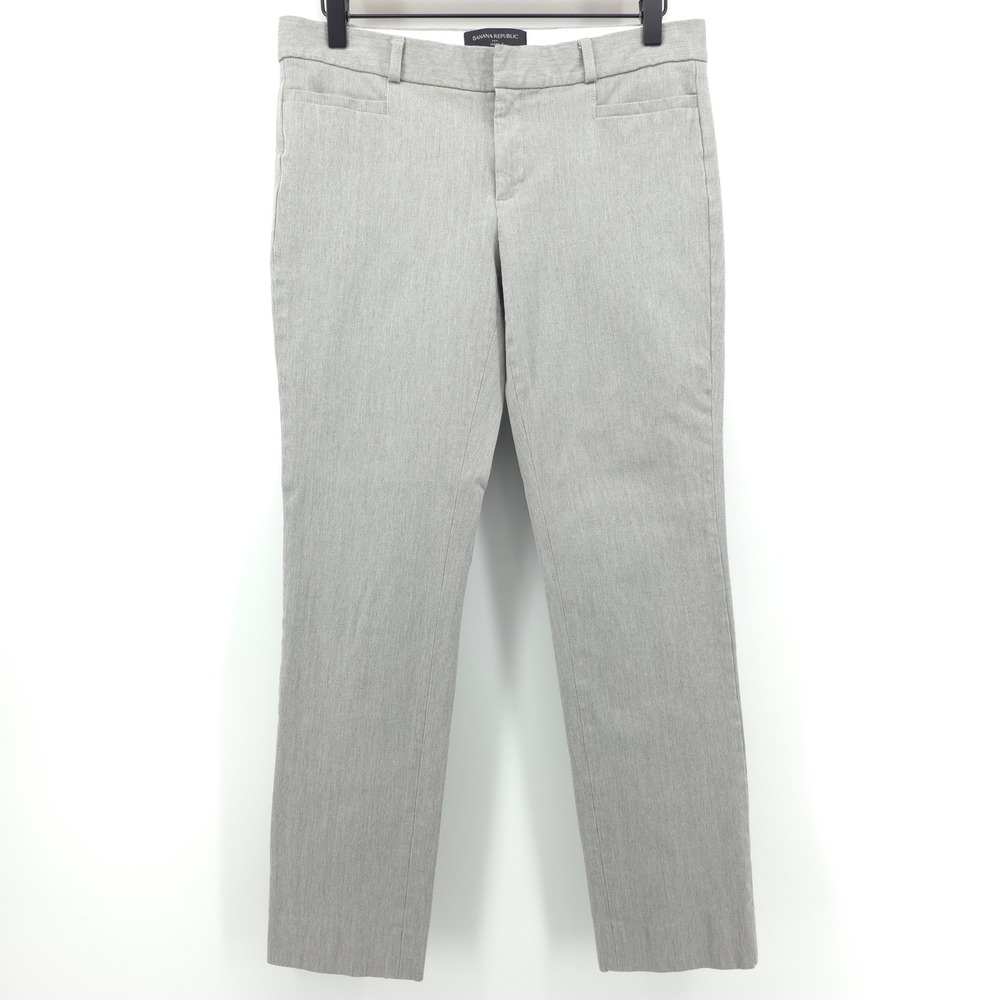 Banana Republic Womens Pants Sloan 6 Gray Slim Fit Professional Office Wear